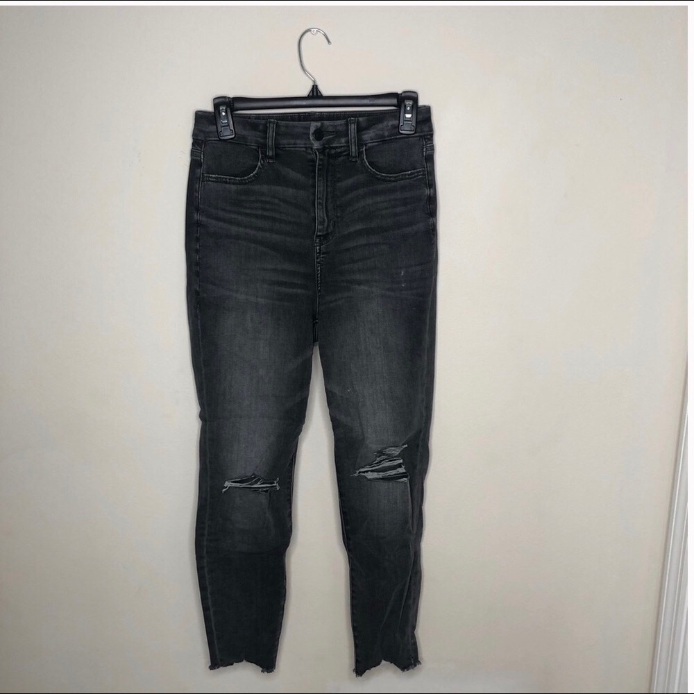 American Eagle Gray high Waisted Jeans